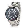 Fashion Auto LED Steel Wrist Watch Black Dial