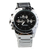 Fashion Auto Mechanical Steel Wrist Watch Black Dial