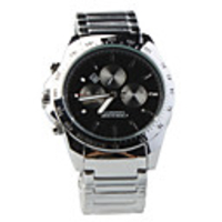 Fashion Auto Mechanical Steel Wrist Watch Black Dial