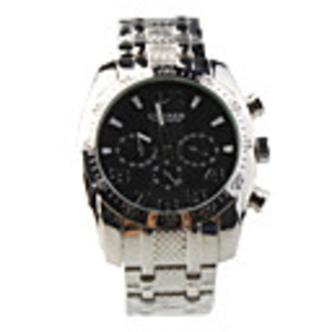 Fashion Auto Mechanical Steel Wrist Watch Black Dial