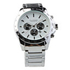 Fashion Auto Mechanical Steel Wrist Watch White Dial