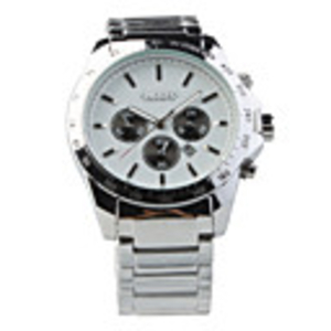 Fashion Auto Mechanical Steel Wrist Watch White Dial