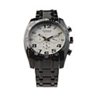 Fashion Auto Mechanical Tungsten Steel Wrist Watch White Dial