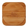 Fashion Creative Bamboo Wood Charging Stand Wireless Qi Charger for iPhone Samsung HTC Huawei-SQUARE