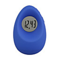 Fashion Cute Egg Shape Desk LCD Alarm Clock (Blue Color)