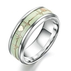 fashion dark luminous ecg ring stainless steel ring promise heartbeat ring glowing jewelry for men women