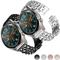 Fashion Denim Chain Stainless Steel Band Strap For Huawei Watch GT / 2e / Honor Magic Watch 2 46mm Smart Watch Metal Replacement Bracelet Belt Watch Band 22mm