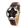 Fashion Girl Women Wrist Watch Brown Watchband Brown Star Dial 9729-2