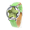 Fashion Girl Women Wrist Watch Green Watchband Green Star Dial 9729-2