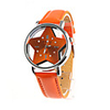 Fashion Girl Women Wrist Watch Orange Watchband Orange Star Dial 9729-2