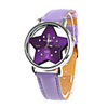 Fashion Girl Women Wrist Watch Purple Watchband Purple Star Dial 9729-2