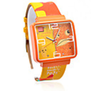Fashion Japanese Movement Yellow Band Wrist Watch