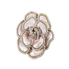 fashion jewelry designer big immitation pearl classic round shape enamel camellia brooch pin for women(pink) miniinthebox