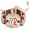 Fashion Leather Handmade Zodiac Bracelet-Virgo (BSS20)