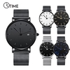 Fashion Mens Stainless Stell Canendar Watches Men Business Quartz Wristwatches Gift miniinthebox
