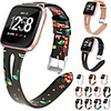 Fashion Printing Leather Watch Band For Fitbit Versa 2 / Versa Lite Replaceable Bracelet Wrist Strap Wristband