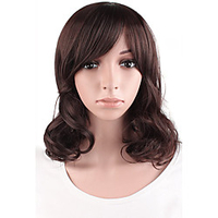 Fashion Side Bangs Medium Curly Wig miniinthebox