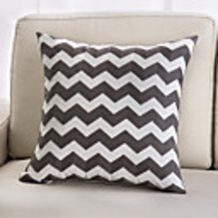 Fashion Simple Original Creation Design Single Side 3D Gray Towel Embroidered Cotton Canvas Pillow Case Cover Living Room Bedroom Sofa Cushion Cover
