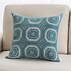 Fashion Simple Original Creation Design Single Side 3D Lake Blue Towel Embroidered Cotton Canvas Pillow Case Cover Living Room Bedroom Sofa Cushion Cover