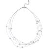 Fashion Steel Beads Resin Chain Cluster Chunky Necklace for Women