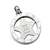 Fashion Titanium Steel Zodiac Gemini Necklace (PSS22)