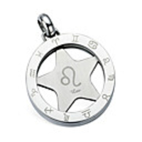 Fashion Titanium Steel Zodiac Leo Necklace (PSS23)
