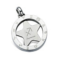 Fashion Titanium Steel Zodiac Sagittarius Necklace (PSS20)