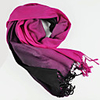 Fashion Two Tone Pattern Tassels Yarn Women Scarf