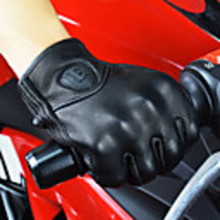Fashion Winter Faux Leather Motorcycle Full Finger Touch Screen Warm Gloves Full Finger Black Gloves