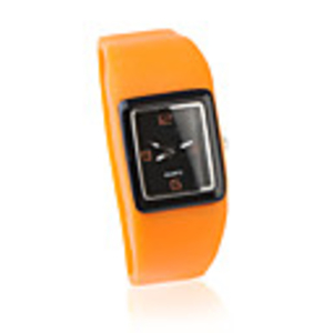 Fashion Women Watch Silicone Wrist Watchs - Orange