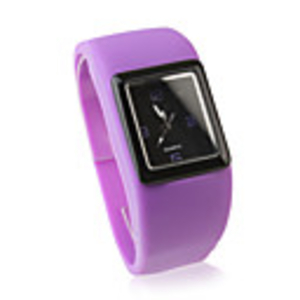 Fashion Women Watch Silicone Wrist Watchs - Purple