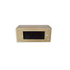Fashion Wooden White LED Alarm Clock with Thermometer (TRA066)