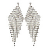 Fashionable Dangly Rhinestone Fully-Jewelled Earring