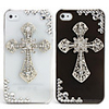 Fashionable Diamond Case for iPhone 4 / 4S (Cross,  Handmade)
