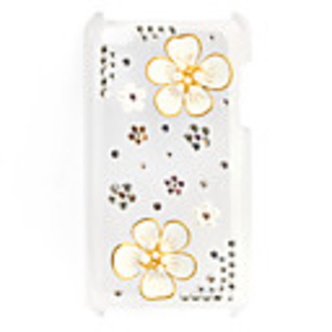 Fashionable Diamond Case for iPhone 4 / 4S (Multicolored Flower)