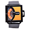 Fashionable Japanese Quartz Wrist Watch with Black PU Band