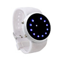 Fashionable LED Watch,  Blue LED,  White Band