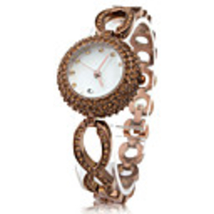 Fashionable PC Automatic Bracelet Watch with Brown Alloy Band