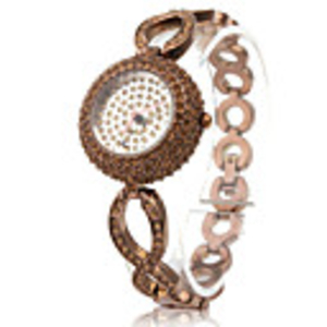 Fashionable PC Automatic Bracelet Watch with Brown Alloy Band