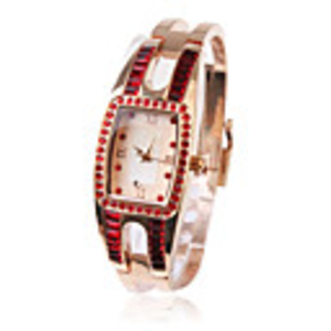 Fashionable PC Automatic Bracelet Watch with Gold Alloy Band