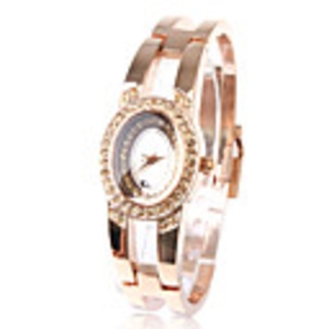 Fashionable PC Automatic Bracelet Watch with Gold Alloy Band