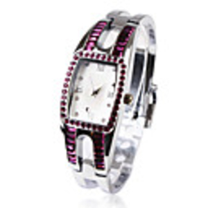 Fashionable PC Automatic Bracelet Watch with Silver Alloy Band