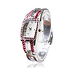 Fashionable PC Automatic Bracelet Watch with Silver Alloy Band