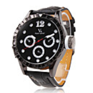Fashionable PU Band Wrist Watch For Men