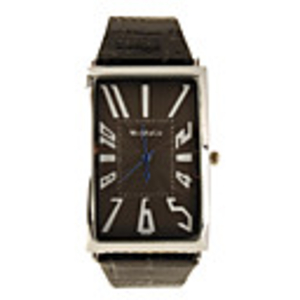 Fashionable PU Leather Band White-collar Rectangular Fashion Lady