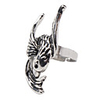 Fashionable Twittering Bird Silver Plate Ring