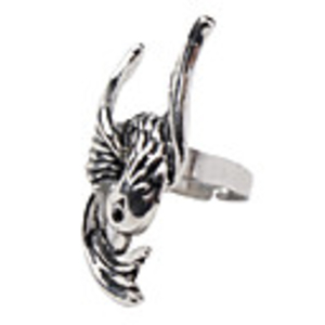 Fashionable Twittering Bird Silver Plate Ring