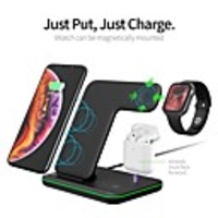 Fast Charger / 3 in 1 Wireless Chargers / Wireless Charger LED Lights / with Cable / Multi-Output Fast Charger ROHS