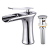 Faucet Set - Waterfall Chrome Deck Mounted Single Handle One HoleBath Taps