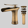 Faucet Set - Waterfall Classic Antique Bronze Deck Mounted Single Handle One HoleBath Taps
